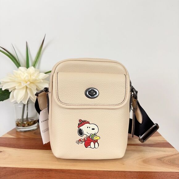 NWT Coach X Peanuts Heritage Crossbody With Snoopy Motif‎ - Picture 1 of 8